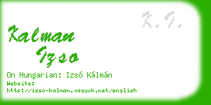 kalman izso business card